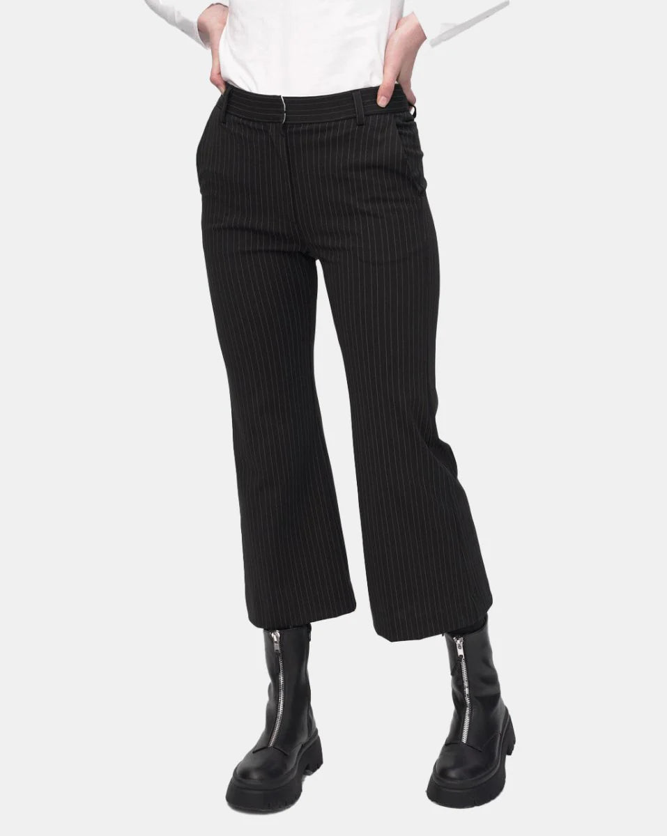Baci - Striped Work Pant - 4020191BLKSTRXS