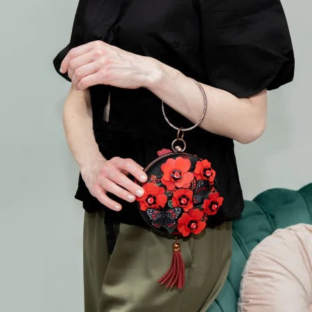 Vendula London Butterfly Garden Jayla Evening Bag ( Pre Sale ) Arrival Mid / Late Sept