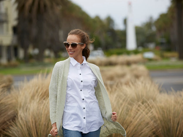 Bella Knitwear - Pointelle Long Line Cardigan
