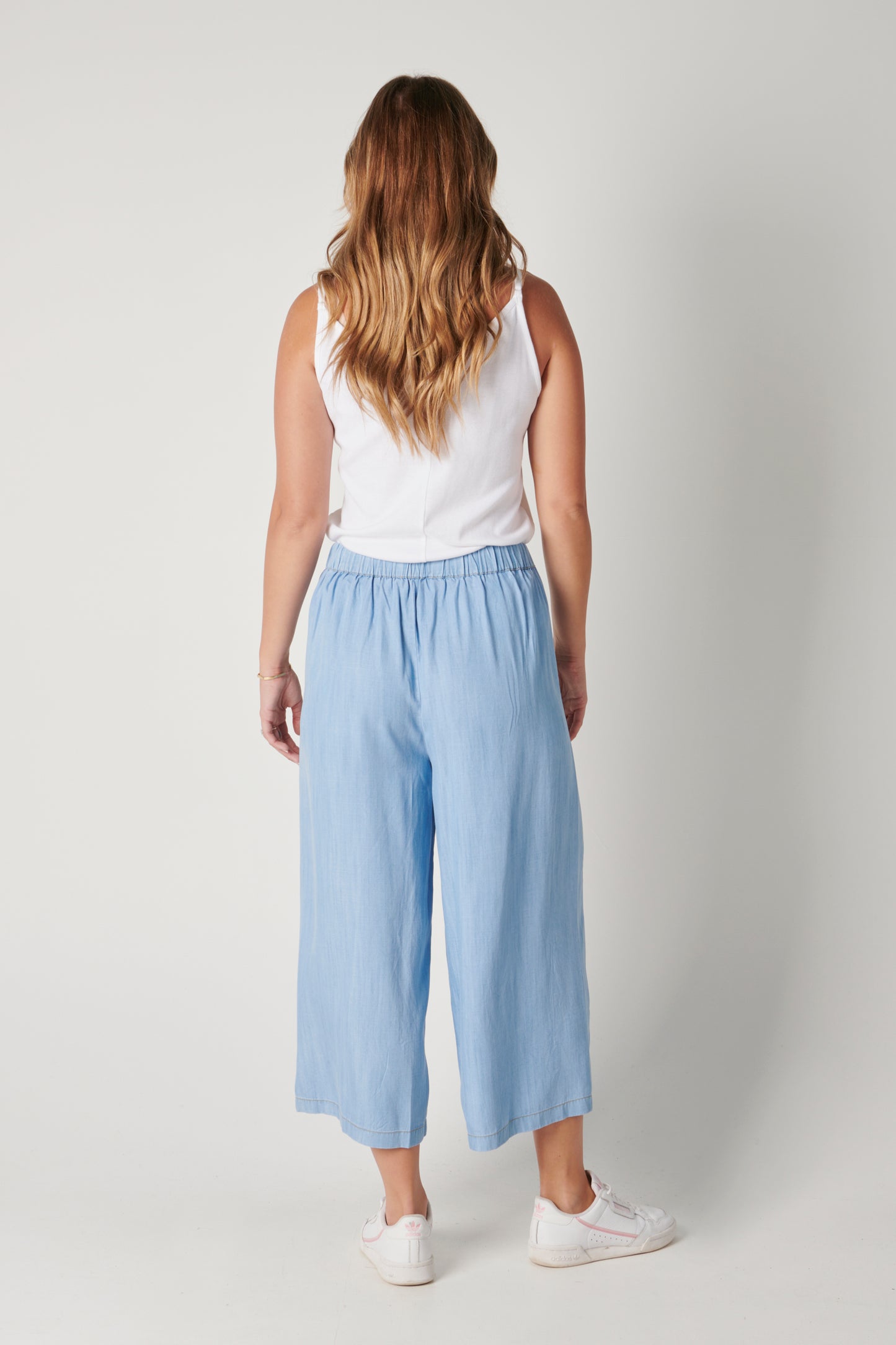 The Laboratory - Seam Front Culotte in Chambray Blue | 123679