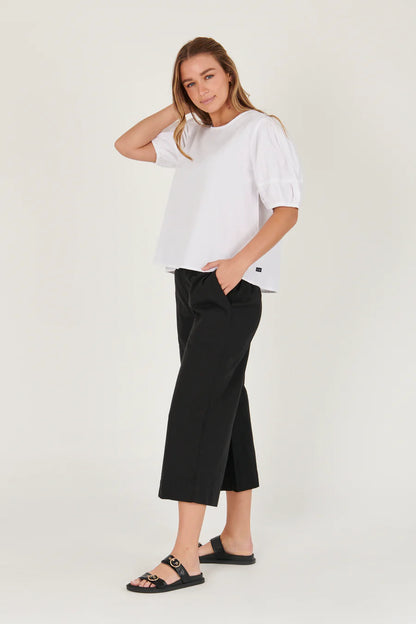 One Ten Willow - Panel Sleeve Top - White