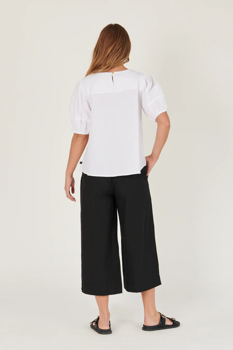 One Ten Willow - Panel Sleeve Top - White