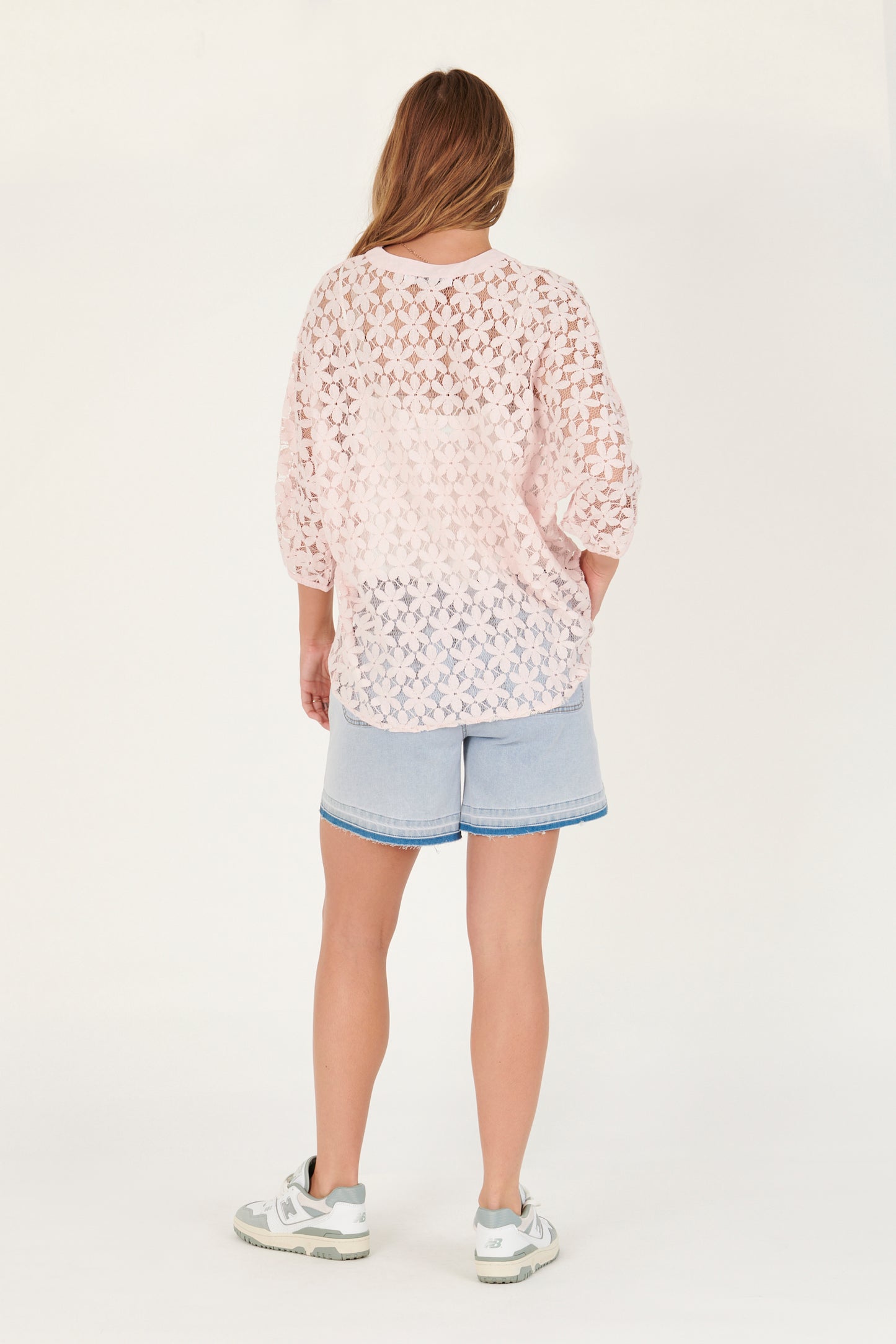 Ellis & Dewey - Batwing Blouse Soft Pink