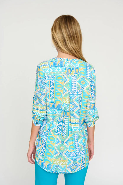 Tinta & Bariloche - Turquoise Batia Blouse