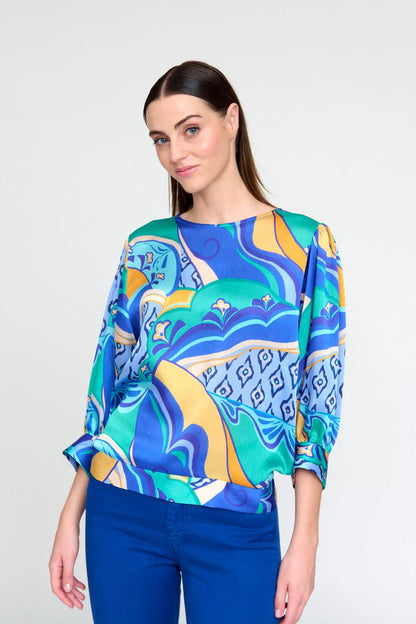 Tinta & Bariloche - Yamil Tinta Blue Blouse - Royal Blue