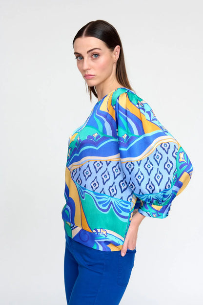 Tinta & Bariloche - Yamil Tinta Blue Blouse - Royal Blue