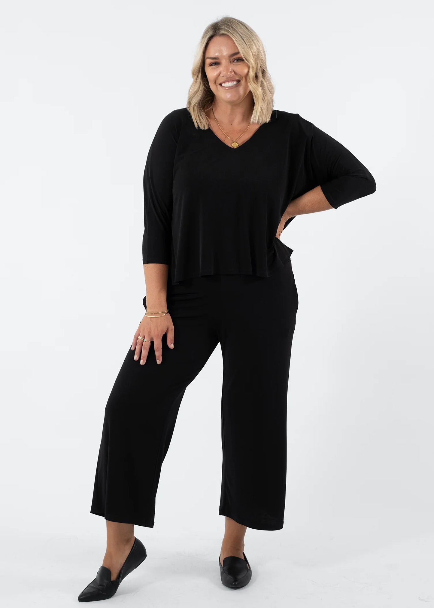 Philosophy Australia - Lundie 7/8 Culotte Pant Black