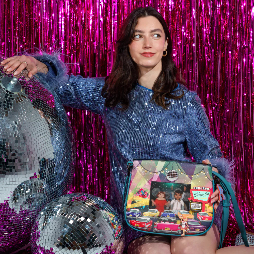 Vendula London Kitty’s Caturday Night Fever Heather Crossbody Bag