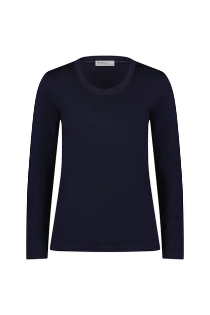 Vassalli - Merino Basic Long Sleeve Crew Neck Top Ink 4241