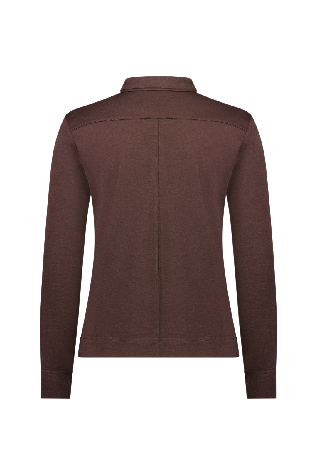 Vassalli - 100% Merino Half Zip Polo Top Espresso 4386