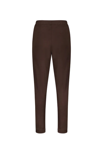 Vassalli - 100% Merino Relaxed Pull On Pant with Half Elastic Cuff Espresso 5956