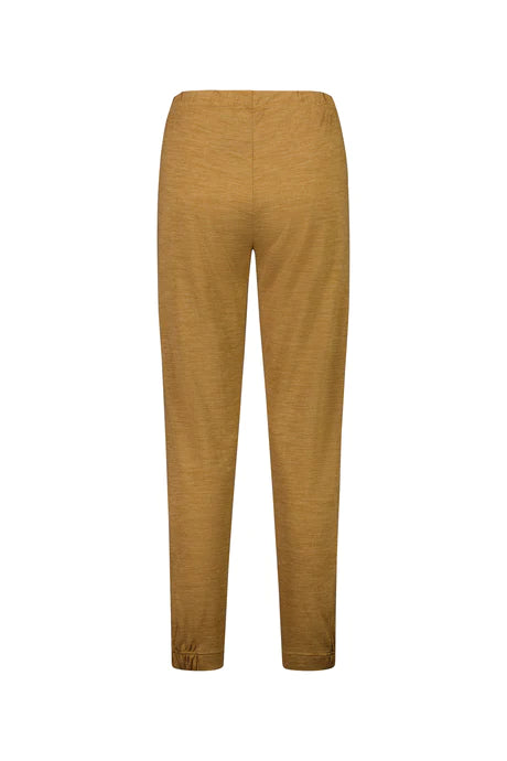 Vassalli - 100% Merino Relaxed Pull On Pant with Half Elastic Cuff Honey Marle 5956