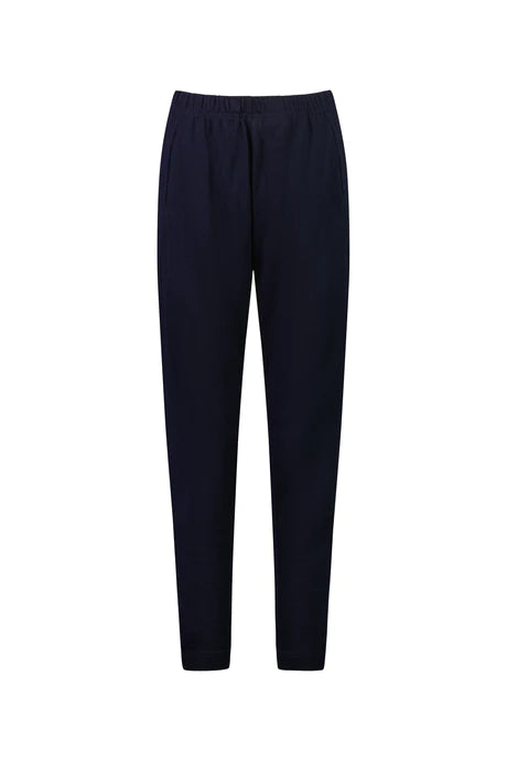 Vassalli - 100% Merino Relaxed Pull On Pant with Half Elastic Cuff Ink 5956