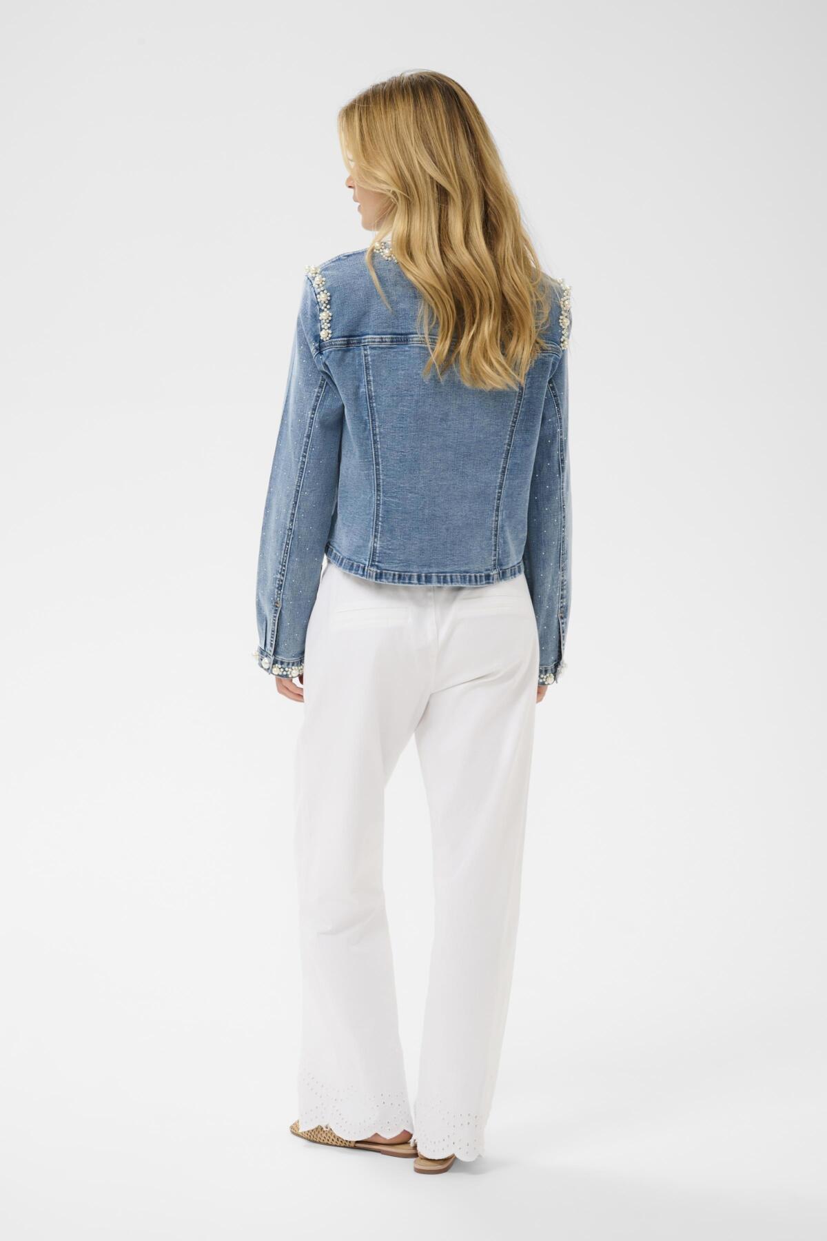 Cream - Sio Sparkle Pearl Denim Jacket