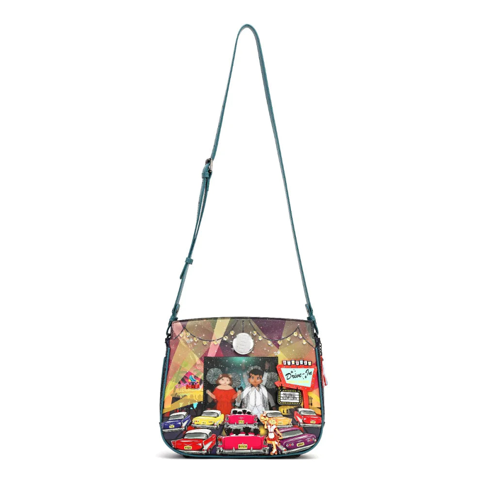 Vendula London Kitty’s Caturday Night Fever Heather Crossbody Bag