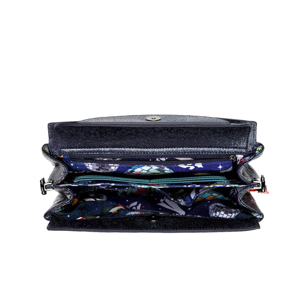 Vendula London Kitty’s Caturday Night Fever Heather Crossbody Bag