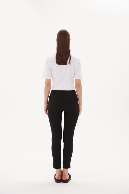 Tirelli - Straight Crop Pant High Ankle - Black