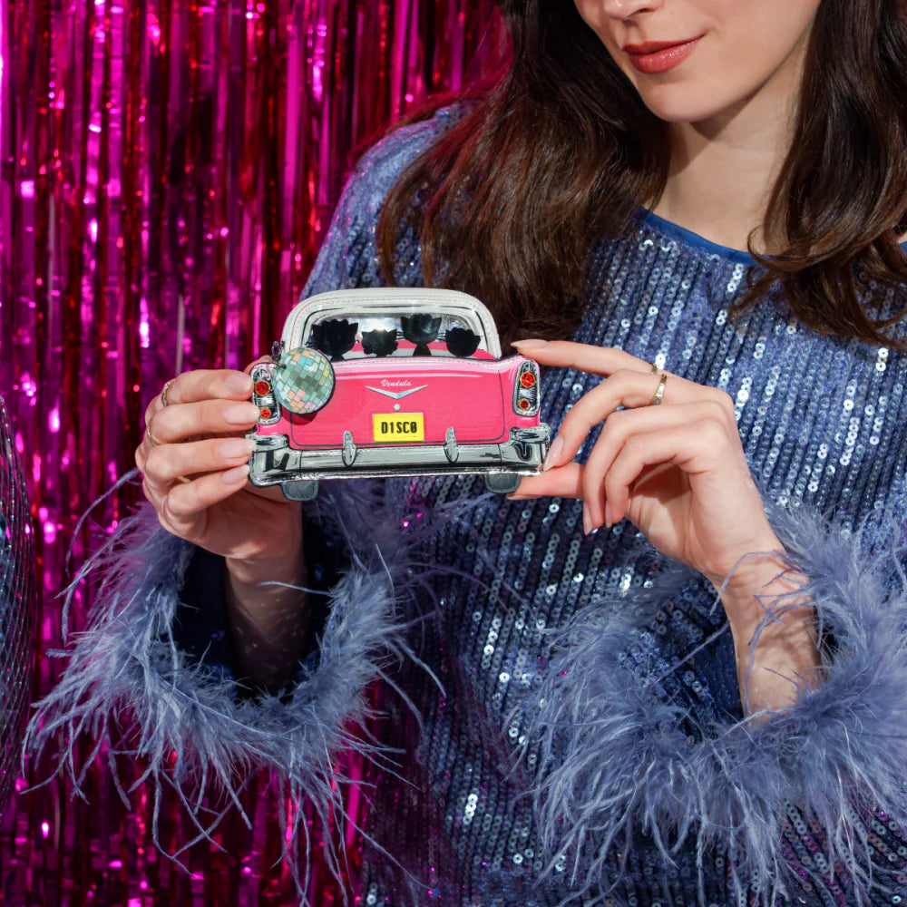 Vendula London Kitty’s Caturday Night Fever Catillac Coin Purse