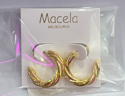 Twisted Rope Earrings -Nickel Free