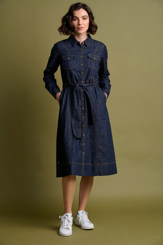 Brakeburn - Frances Denim Midi Shirt Dress