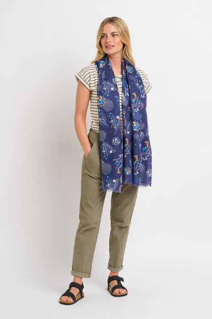 Brakeburn - Bursting Blooms Scarf Blue | BKLS10487