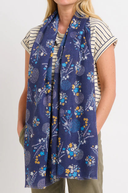 Brakeburn - Bursting Blooms Scarf Blue | BKLS10487