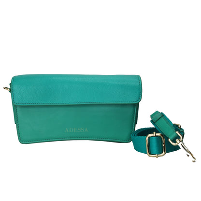 Adessa - Biella Crossbody Bag/Clutch Emerald