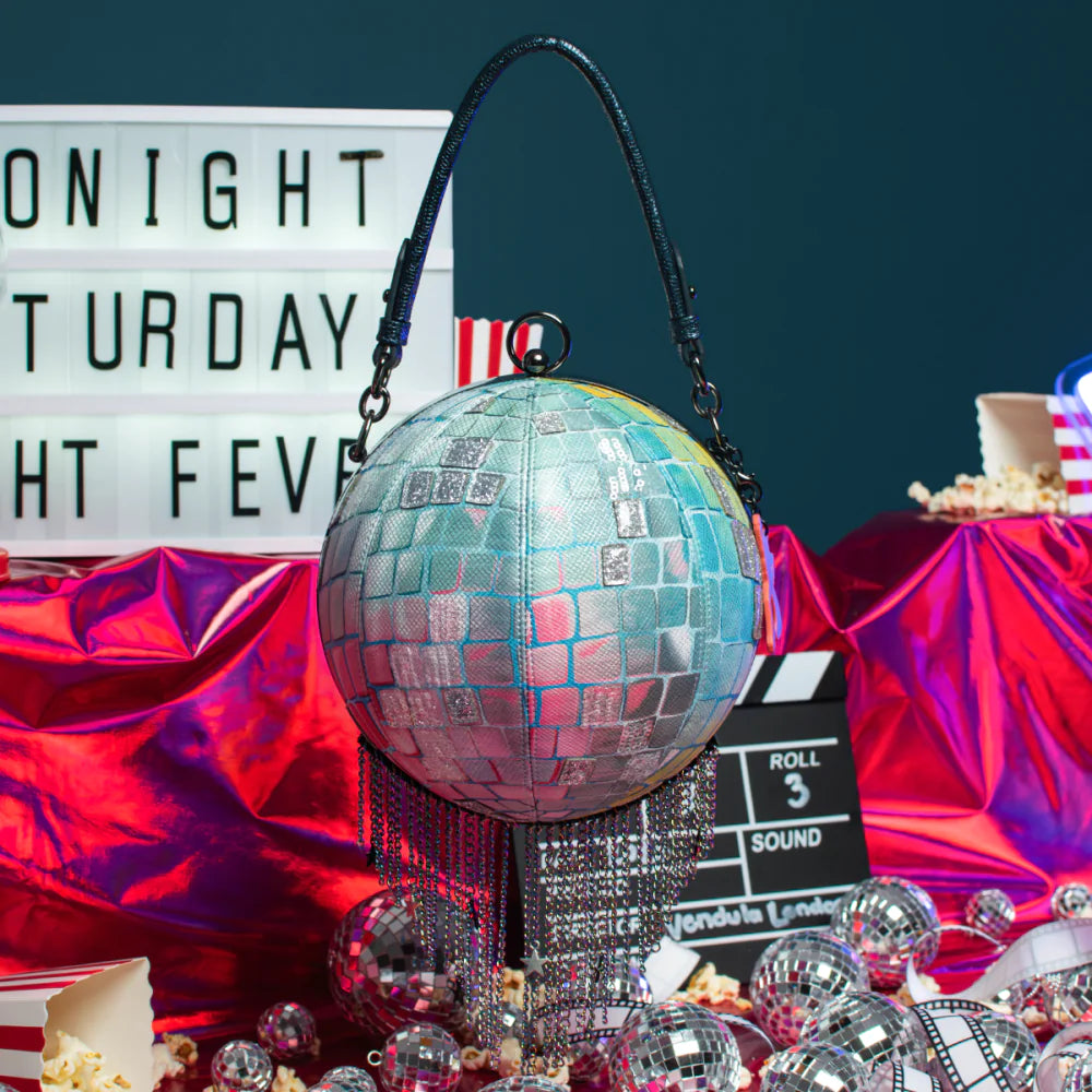 Vendula London Kitty’s Caturday Night Fever Disco Ball Bag