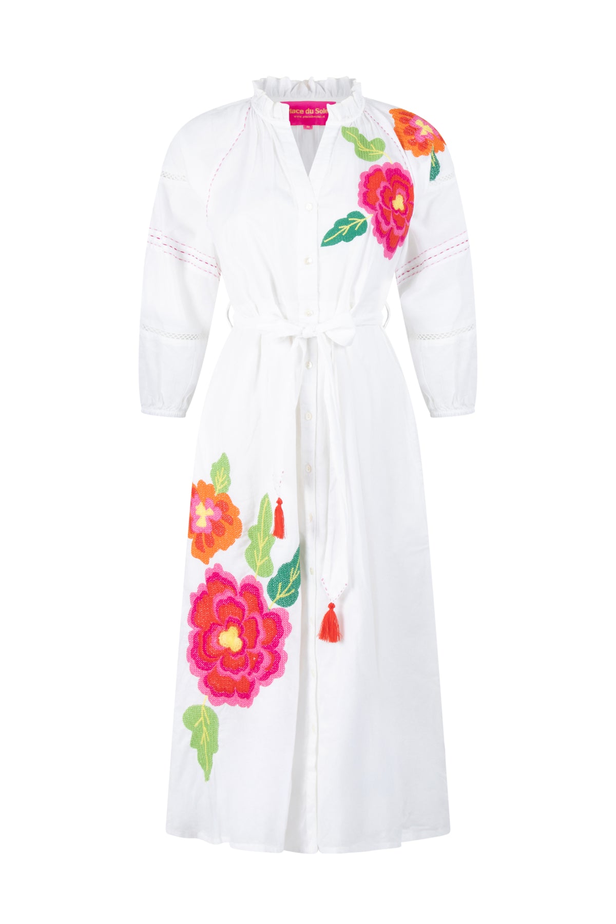 Place du Soleil Embroidered Flower Dress