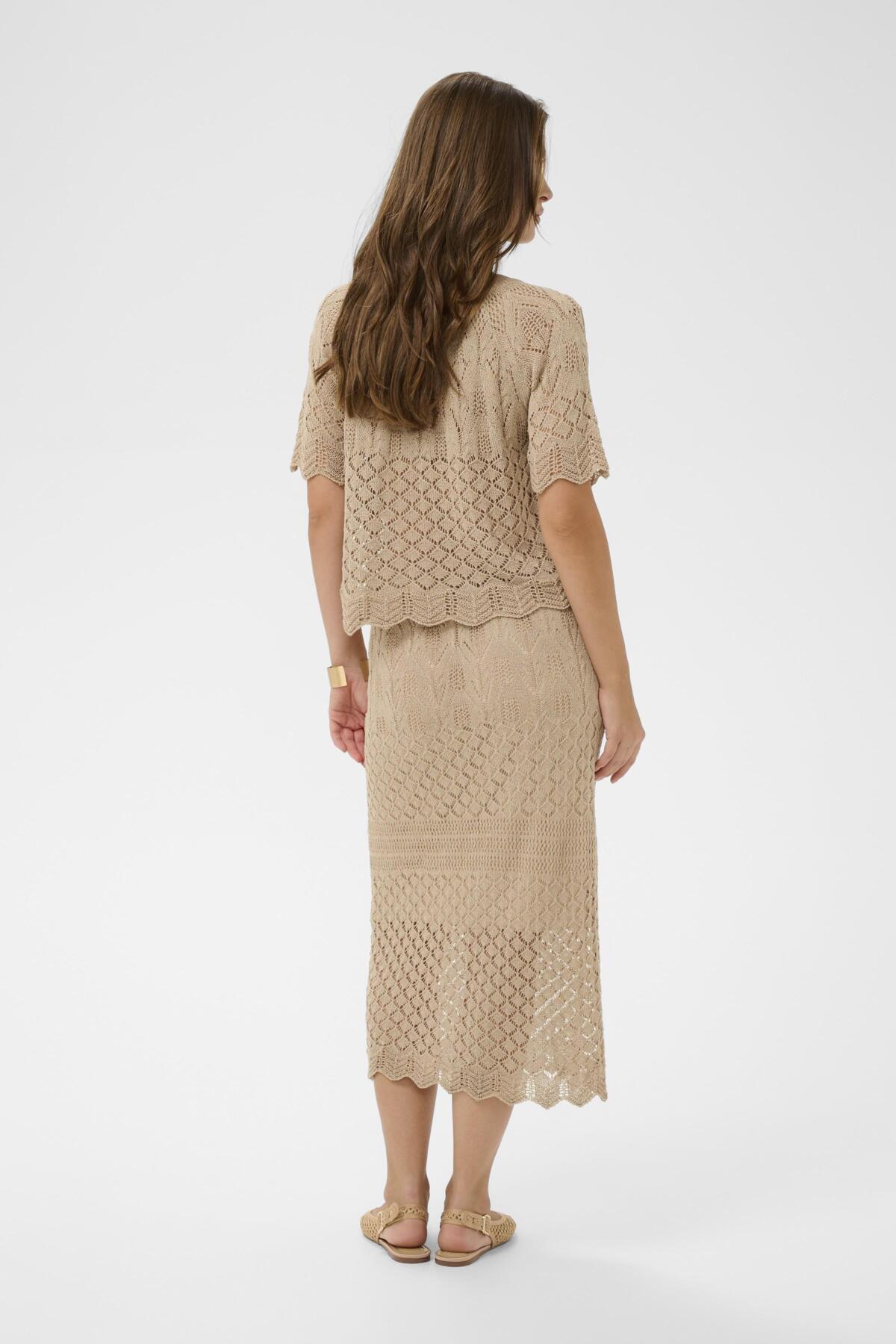 Cream Sevija Knit Skirt