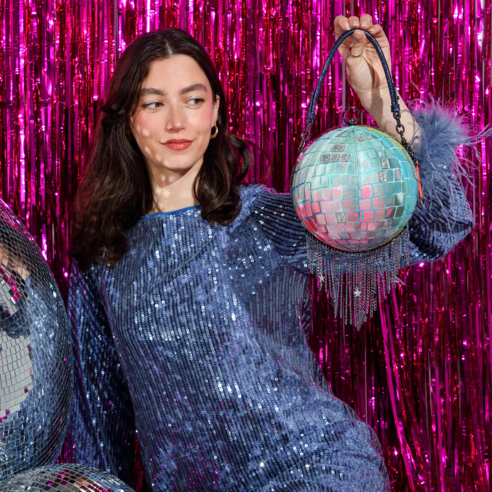 Vendula London Kitty’s Caturday Night Fever Disco Ball Bag