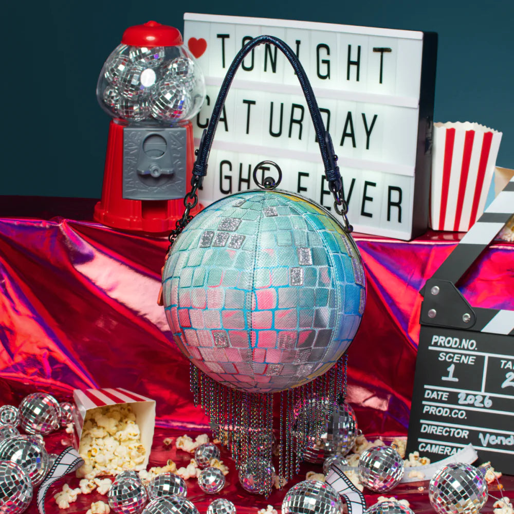 Vendula London Kitty’s Caturday Night Fever Disco Ball Bag