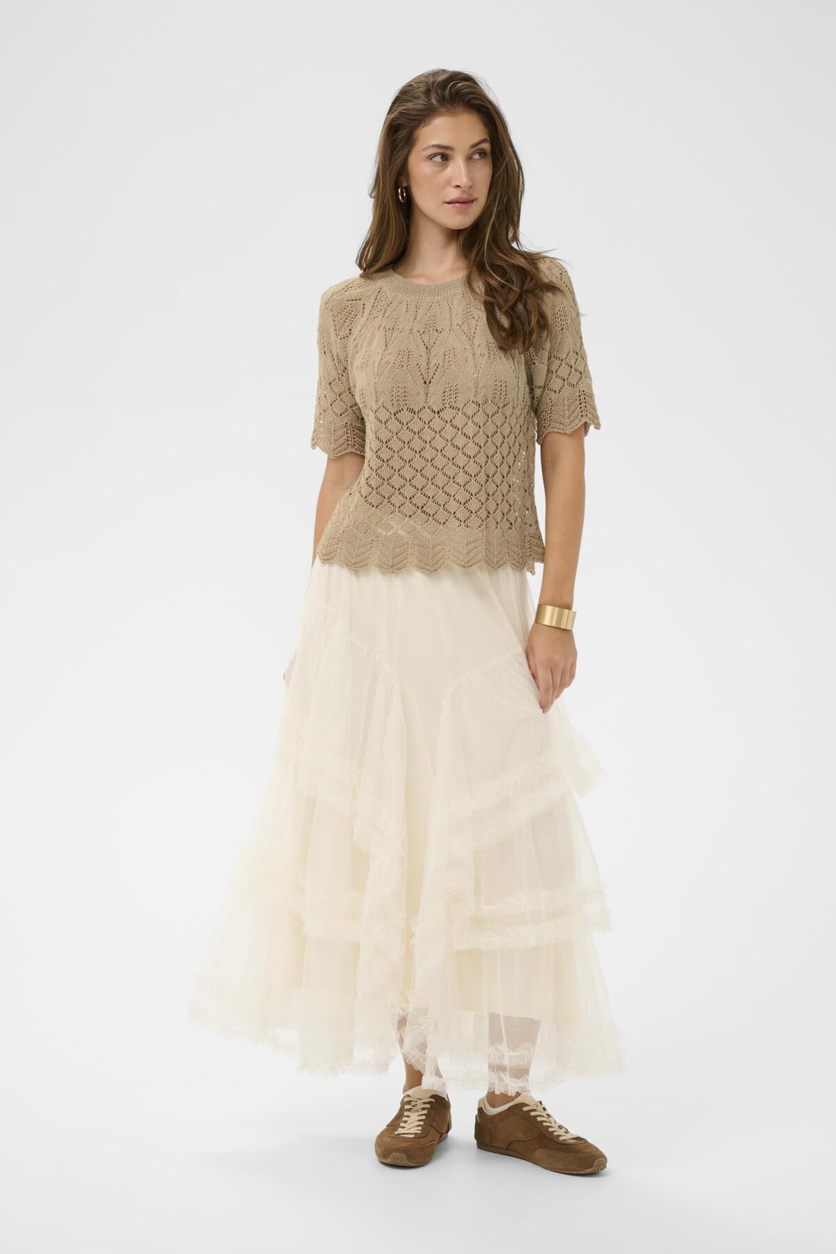 Cream - Sevija Short Knit Top