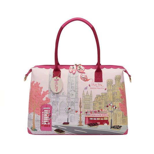 Vendula London Perfectly Pink Afternoon Tea Bus Bonnie Weekender Available Now