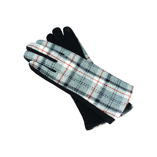 Avenel - Polyester Stretch Glove W/Tartan Grey