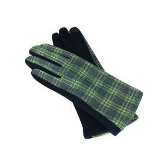 Avenel - Polyester Stretch Glove W/Tartan Brown