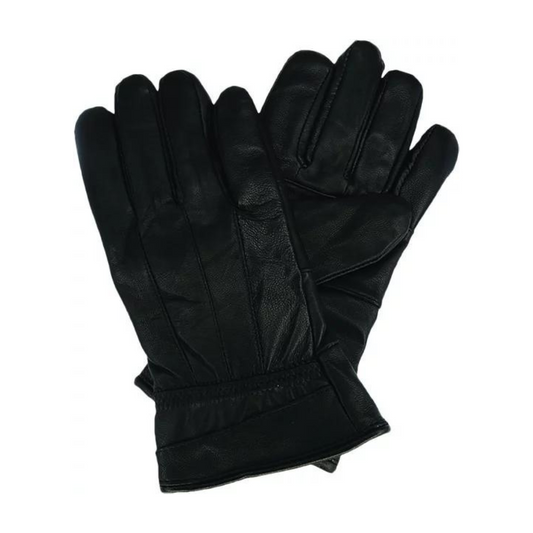 Avenel - Sheepskin Patchwork Leather Gloves w Thinsulate Lined - Black
