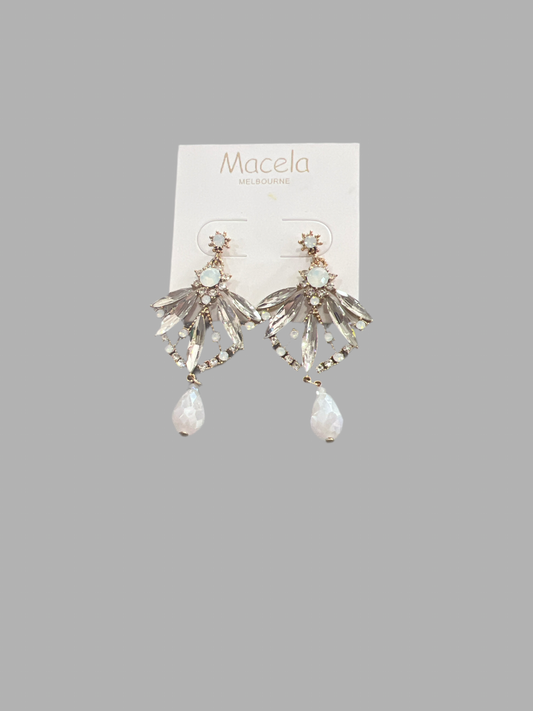 Macela Melbourne - Crystal French Drop Earrings - Nickel Free