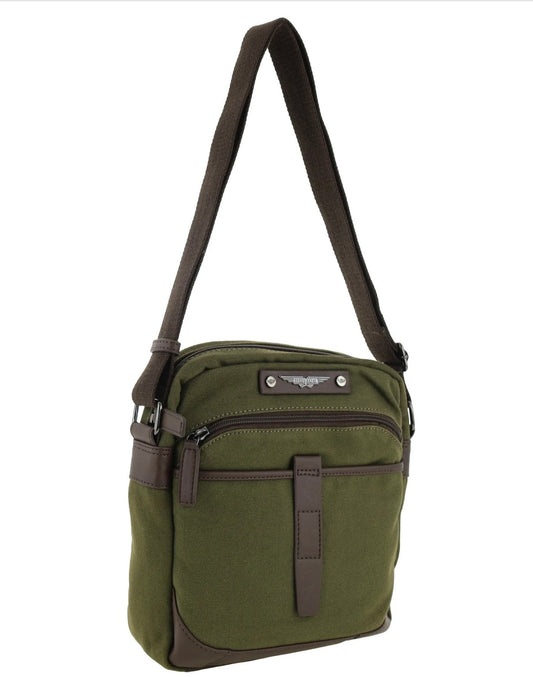 POLICE Rustic Canvas Crossbody Bag