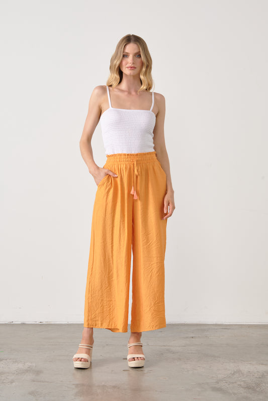 Holmes & Fallon - Pant Wide Leg W/Elastic Waist - Marigold