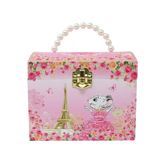 Claris The Chicest Mouse In Paris Pearl Musical Jewellery Box