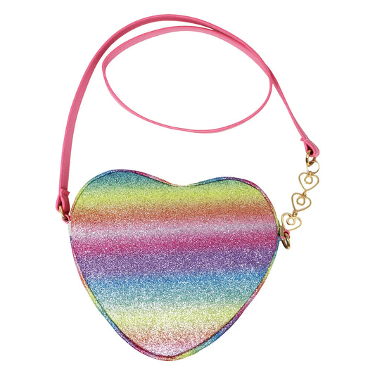 Pink Poppy Heart Crossbody Handbag