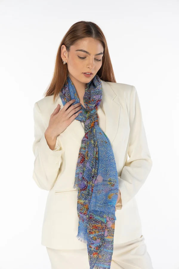 Koh Living Aboriginal Morning Mist Rectangle Scarf