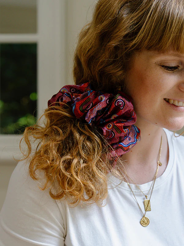 Koh Living Aboriginal artist hair Scruchie Large - Assorted Design