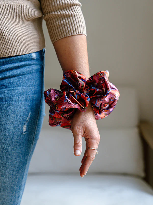 Koh Living Aboriginal artist hair Scruchie Large - Assorted Design