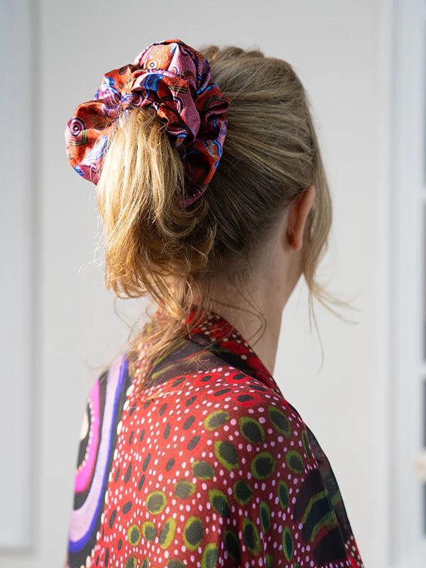 Koh Living Aboriginal artist hair Scruchie Large - Assorted Design