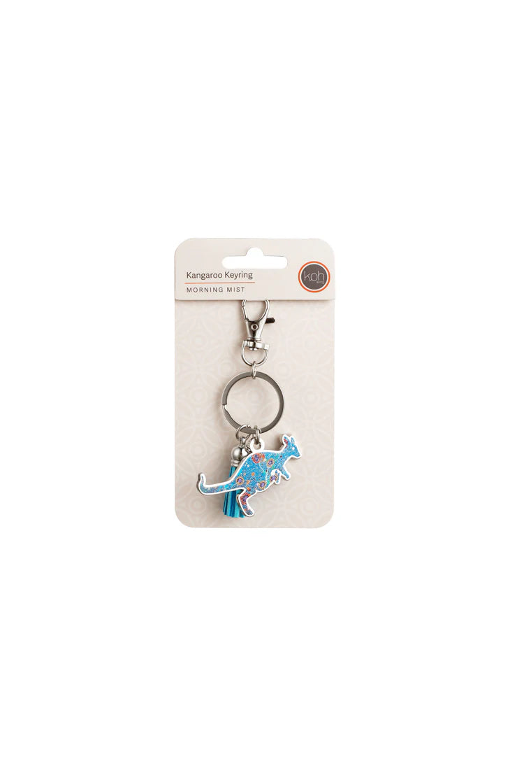 Koh Living Aboriginal Design kangaroo Keyring Assorted Artists