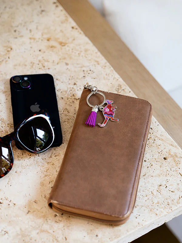 Koh Living Aboriginal Design kangaroo Keyring Assorted Artists