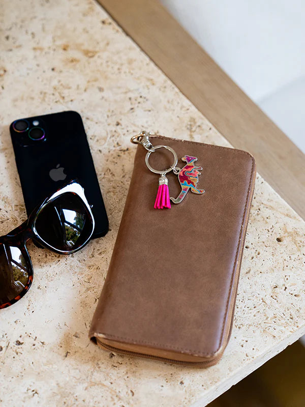 Koh Living Aboriginal Design kangaroo Keyring Assorted Artists