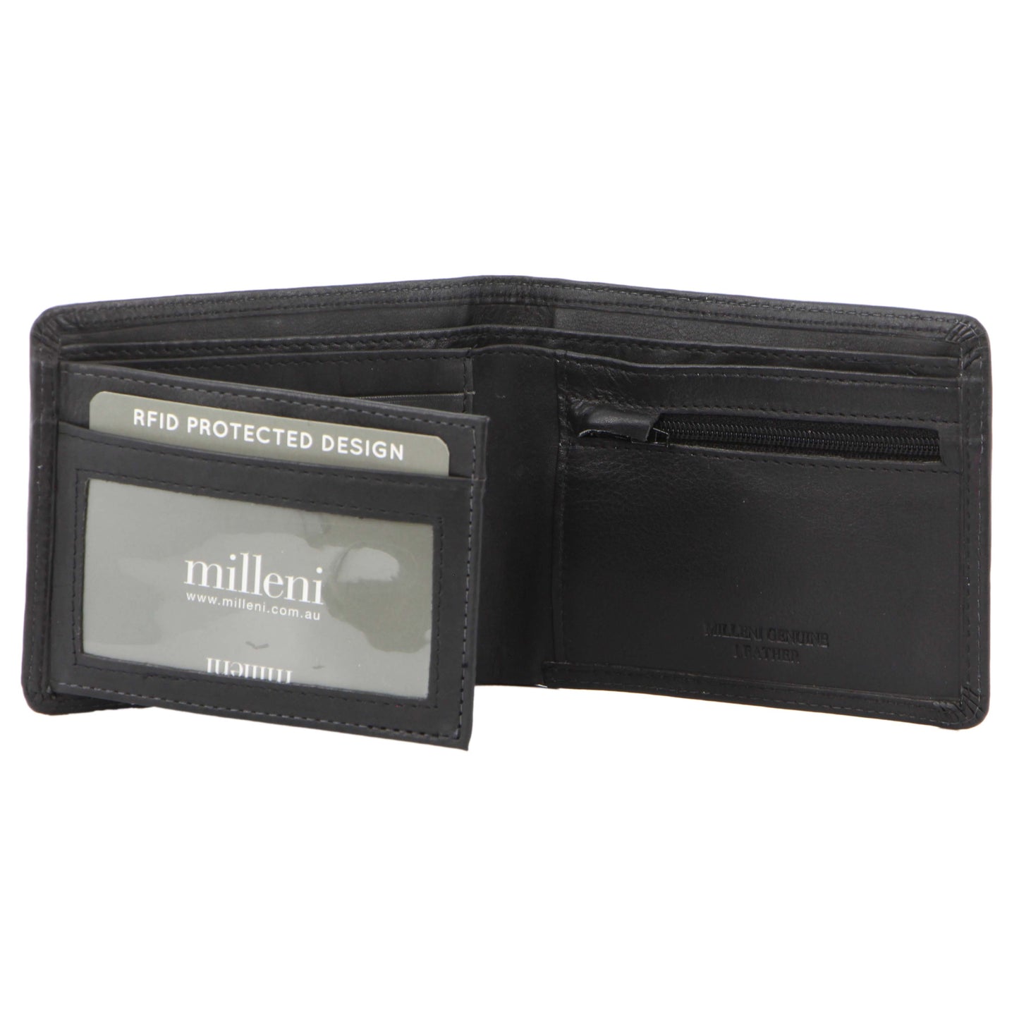 Milleni Leather C5129 Men’s Milleni Black Leather Wallet